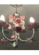 Lustre provence rosas floral quarto menina